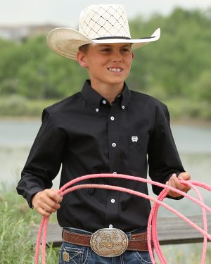 Boy’s Solid Button-Down Western Shirt