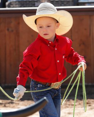 Boy’s Solid Button-Down Western Shirt