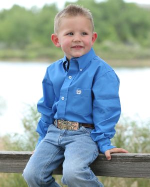 Boy’s Solid Button-Down Western Shirt