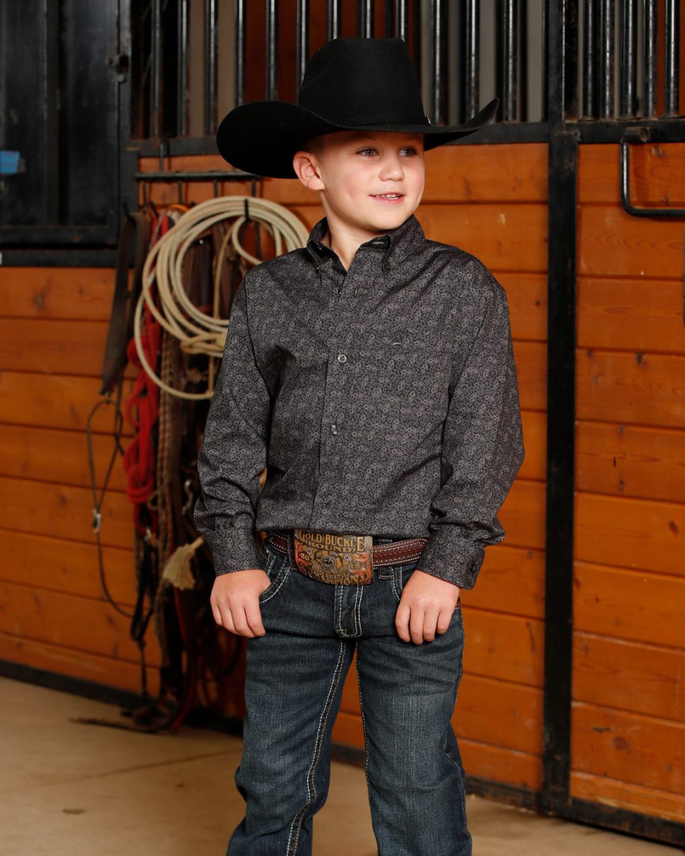 Boy's Button-Down Western Shirt