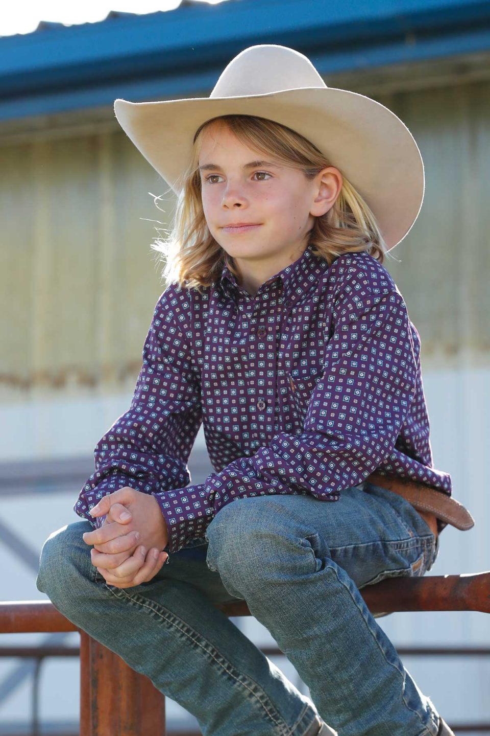 Boy's Button-Down Western Shirt