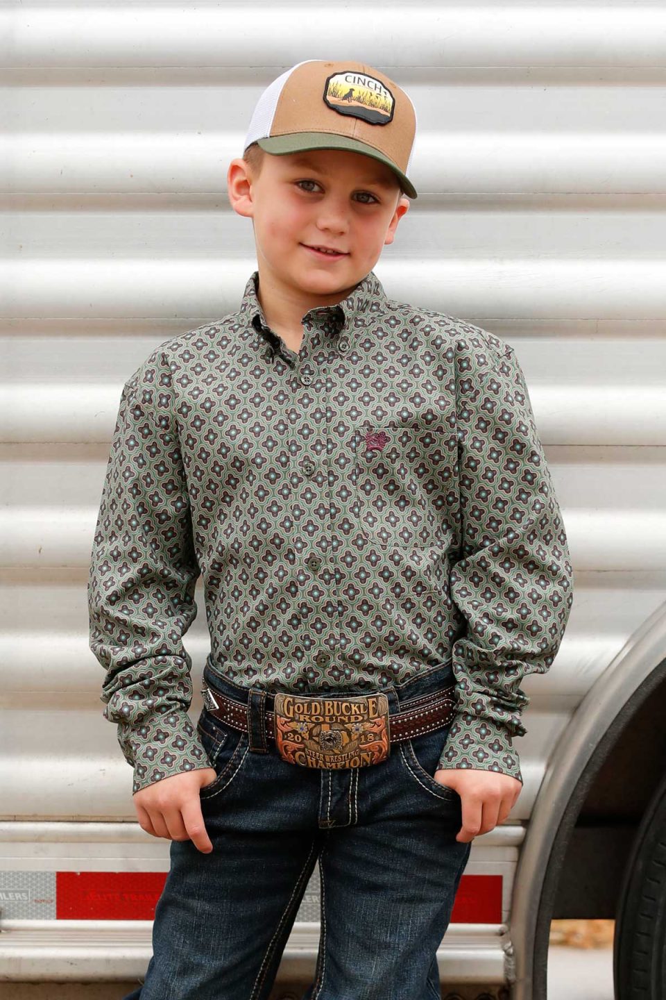 Boy's Button-Down Western Shirt
