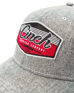 Men’s Cinch Trucker Cap – Gray and White