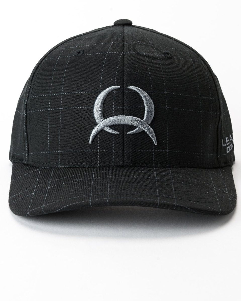 Men's Fitted Flexfit Lead Don't Follow Cap with Tech Logo - Black Plaid