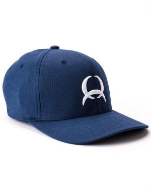 Men’s Fitted FlexFit Lead Don’t Follow with Tech Logo – Navy