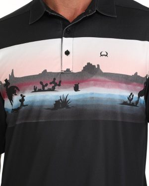 Men’s Wild West Polo – Black **Final Sale**