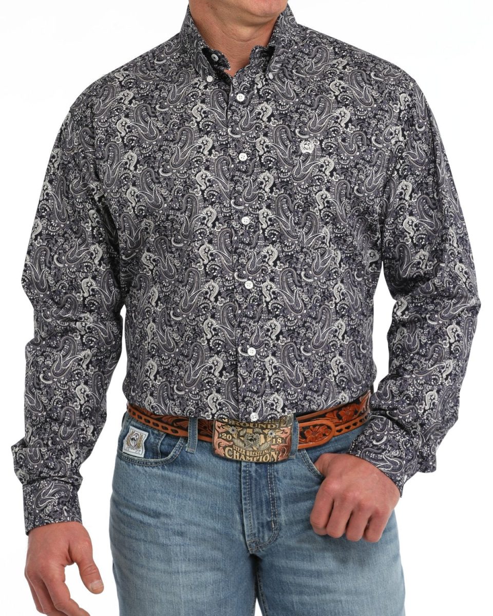 Men's Classic Fit Button-Down Western Shirt **Final Sale**