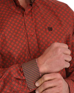 Men’s Stretch Classic Fit Button-Down Western Shirt **Final Sale**