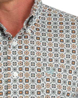 Men’s Stretch Classic Fit Button-Down Western Shirt **Final Sale**