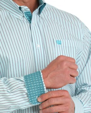 Men’s Stretch Classic Fit Button-Down Western Shirt **Final Sale**