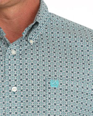 Men’s Stretch Classic Fit Button-Down Western Shirt **Final Sale**