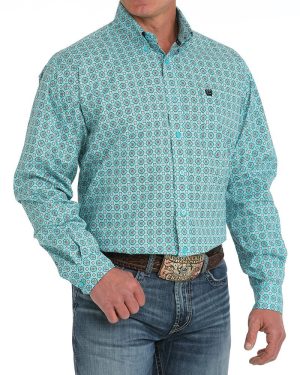 Men’s Stretch Classic Fit Button-Down Western Shirt **Final Sale**