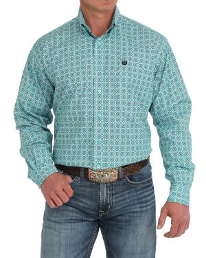 Men’s Stretch Classic Fit Button-Down Western Shirt **Final Sale**