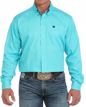 Men’s Solid Classic Fit Button-Down Western Shirt **Final Sale**