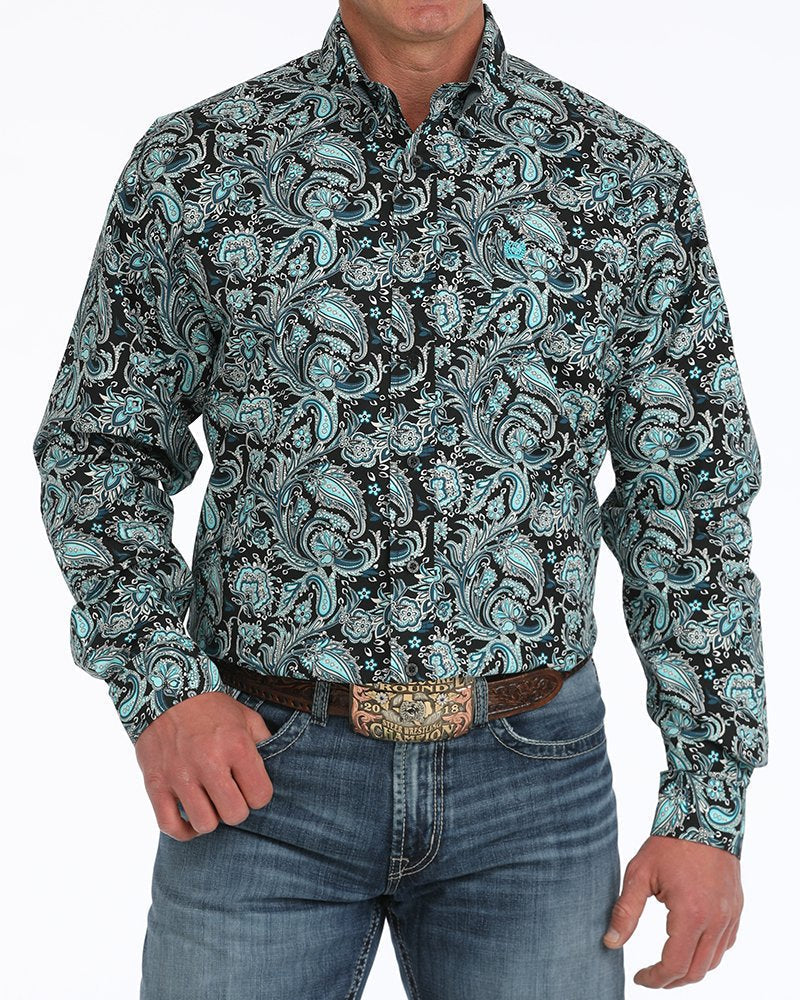 Men's Paisley Classic Fit Button-Down Western Shirt **Final Sale**