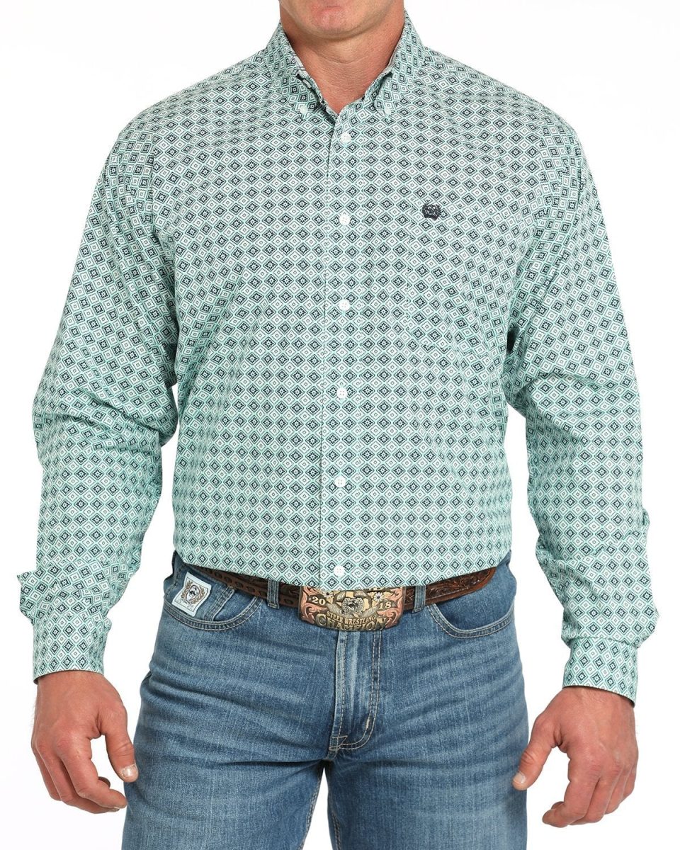 Men's Classic Fit Button-Down Western Shirt