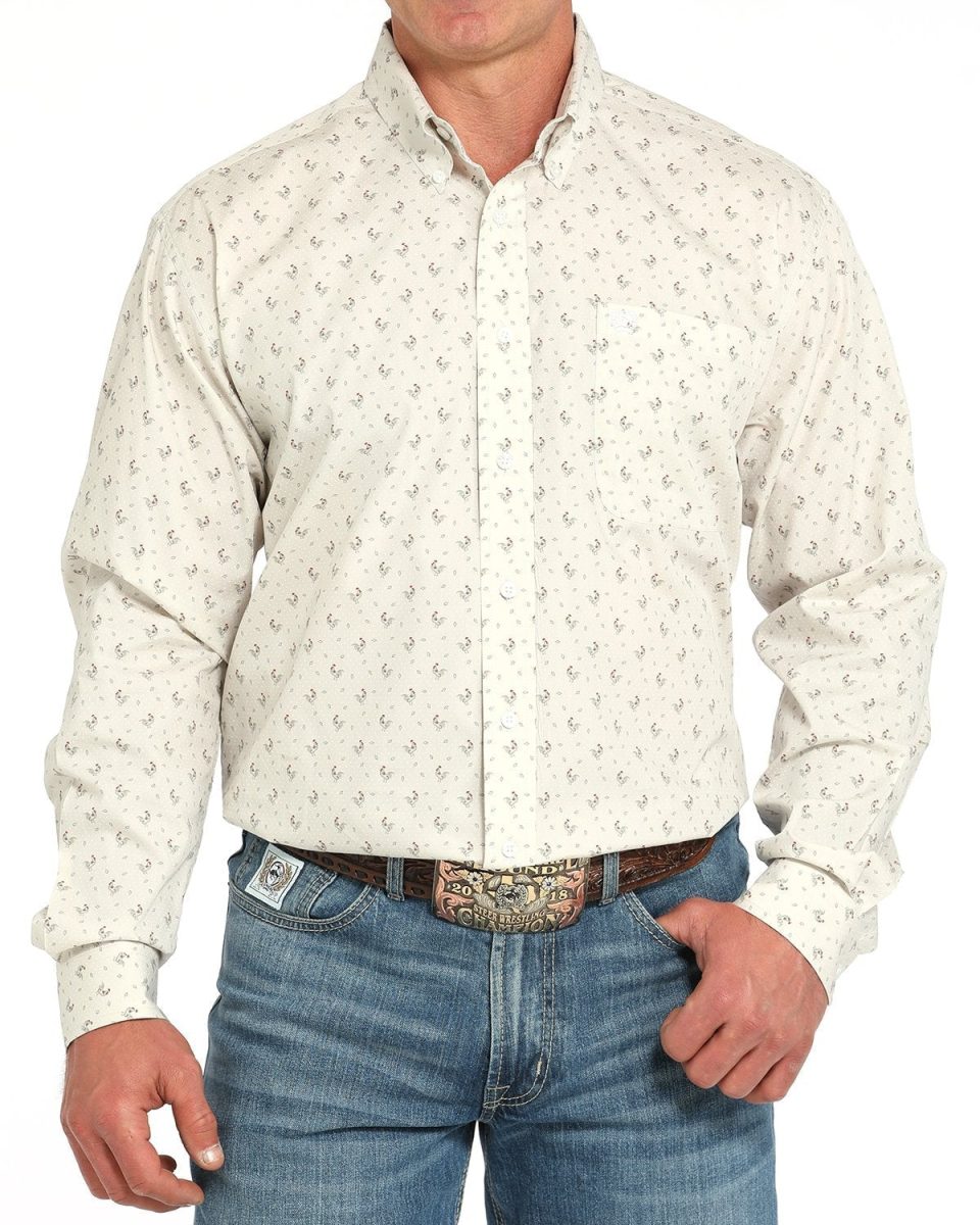 Men's Classic Fit Button-Down Western Shirt