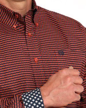 Men’s Stretch Classic Fit Button-Down Western Shirt