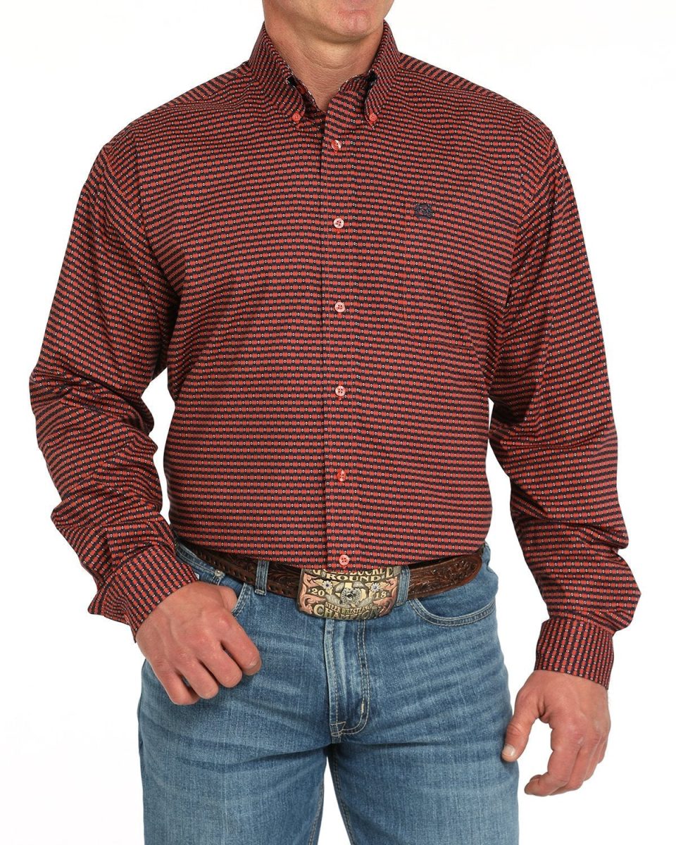 Men's Stretch Classic Fit Button-Down Western Shirt
