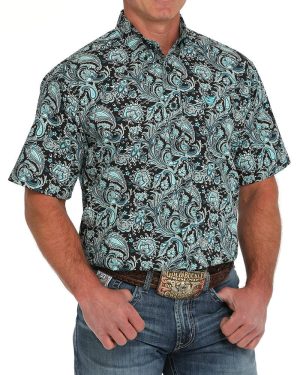 Men’s Paisley Classic Fit Button-Down Western Shirt **Final Sale**