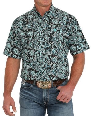 Men’s Paisley Classic Fit Button-Down Western Shirt **Final Sale**