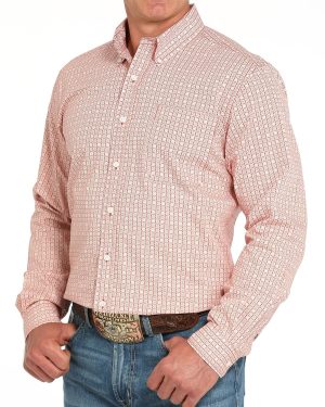 Men’s Modern Fit Button-Down Western Shirt